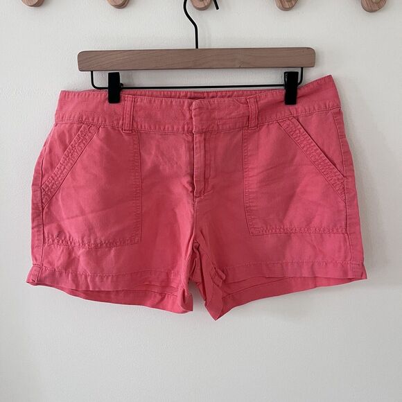 Banana Republic Pants - Banana Republic Factory Chino Shorts Women Pink Zip Fly Casual Low Rise -Size 10